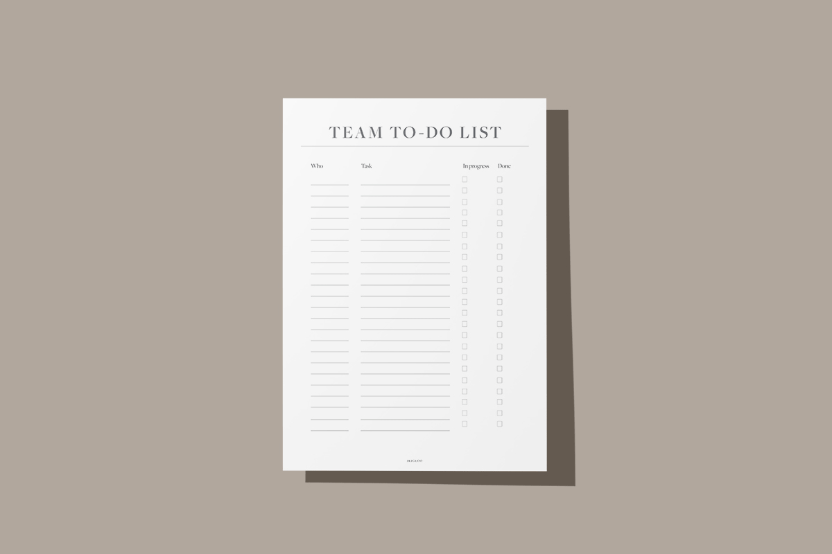 Team To-do List No.1 Printable