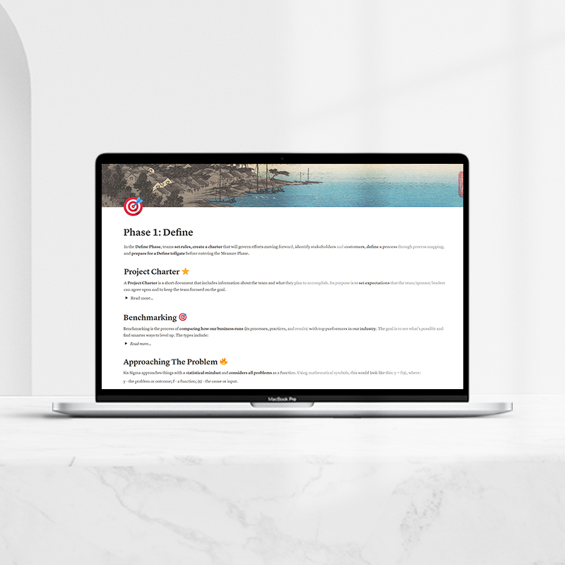 Lean Six Sigma Study Notes