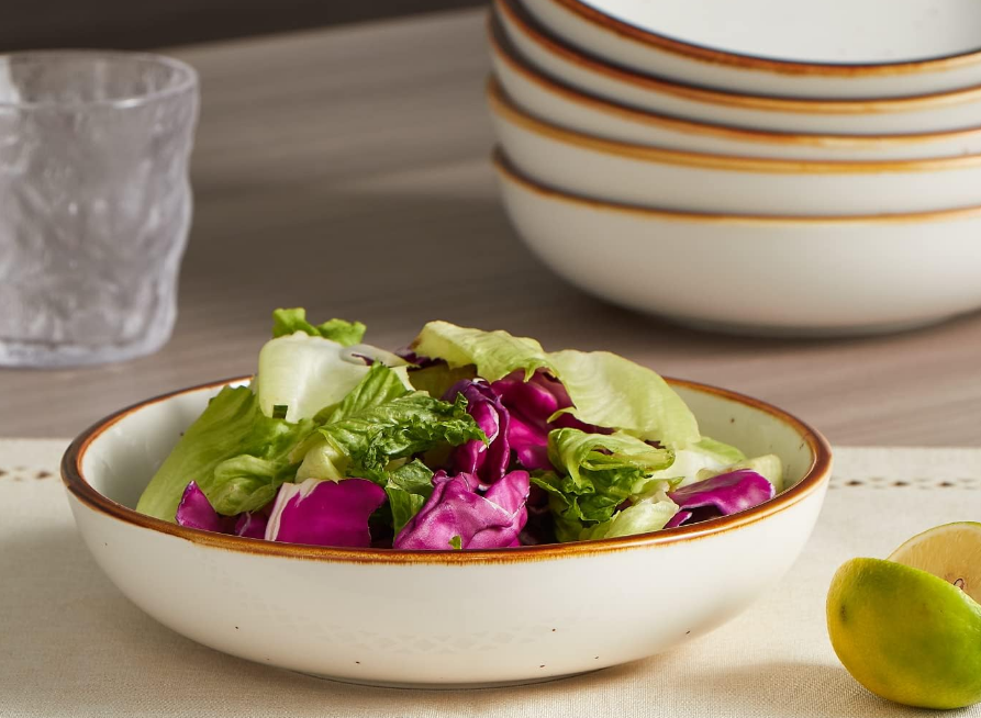 30 Oz Porcelain Salad Pasta Bowls, Shallow & Wide Bowls Plates Set of 6, Large Ceramic Serving Bowls for Soup, Dessert, Pizza, Fruit. Microwave & Dishwasher Safe Kitchen Dinnerware, White