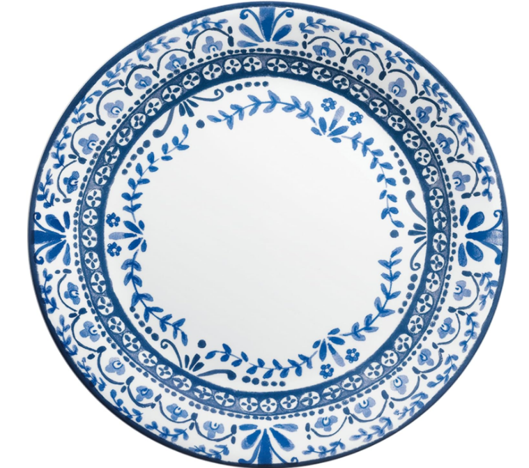 Vitrelle 6 PIECE Dinner Plates Set, Triple Layer Glass and Chip Resistant, Lightweight Round Plates, Portofino