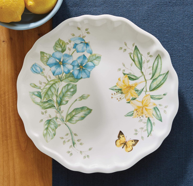 Butterfly Meadow Melamine Dinner Plates (Set of 4), White