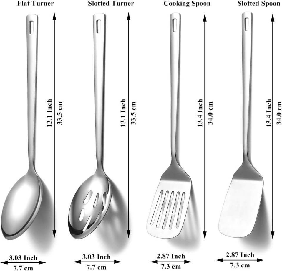Stainless Steel Kitchen Utensils Set 4pcs, Cooking Utensils Set