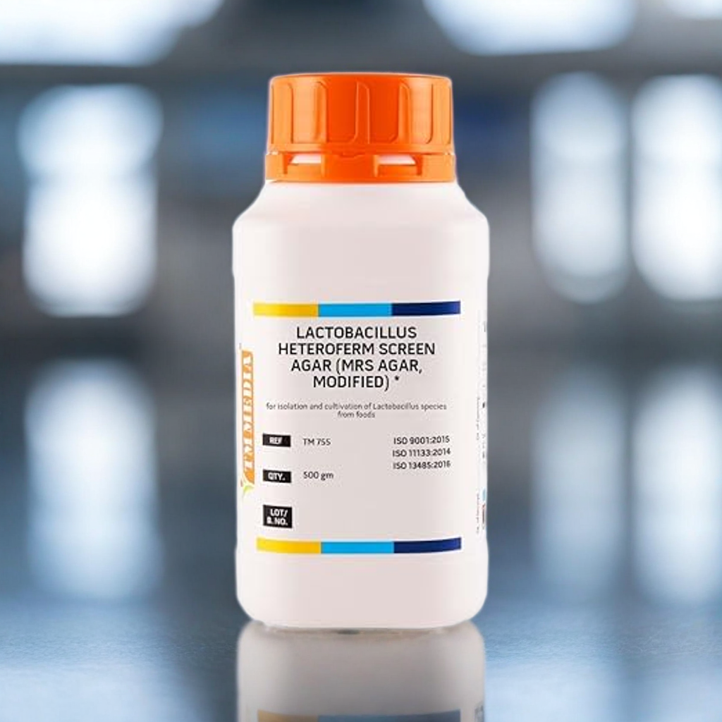 TM MEDIA - LACTOBACILLUS HETEROFERM SCREEN AGAR (MRS AGAR, MODIFIED) * (500 gm)