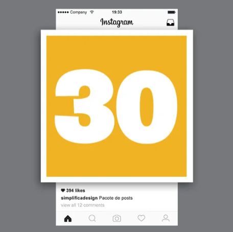 Pacote de arte para 30 posts