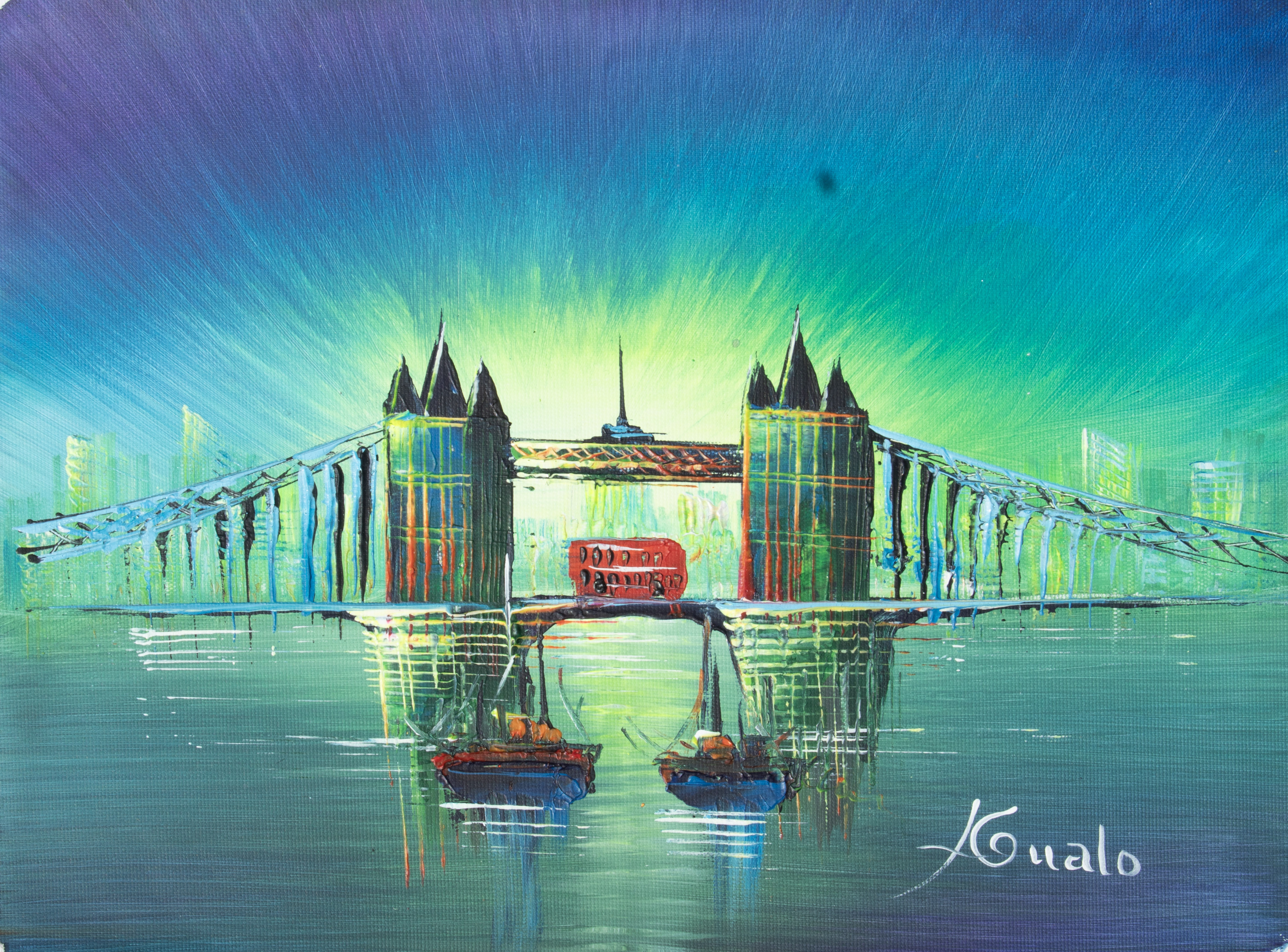 Artistic Painting of London Bridge