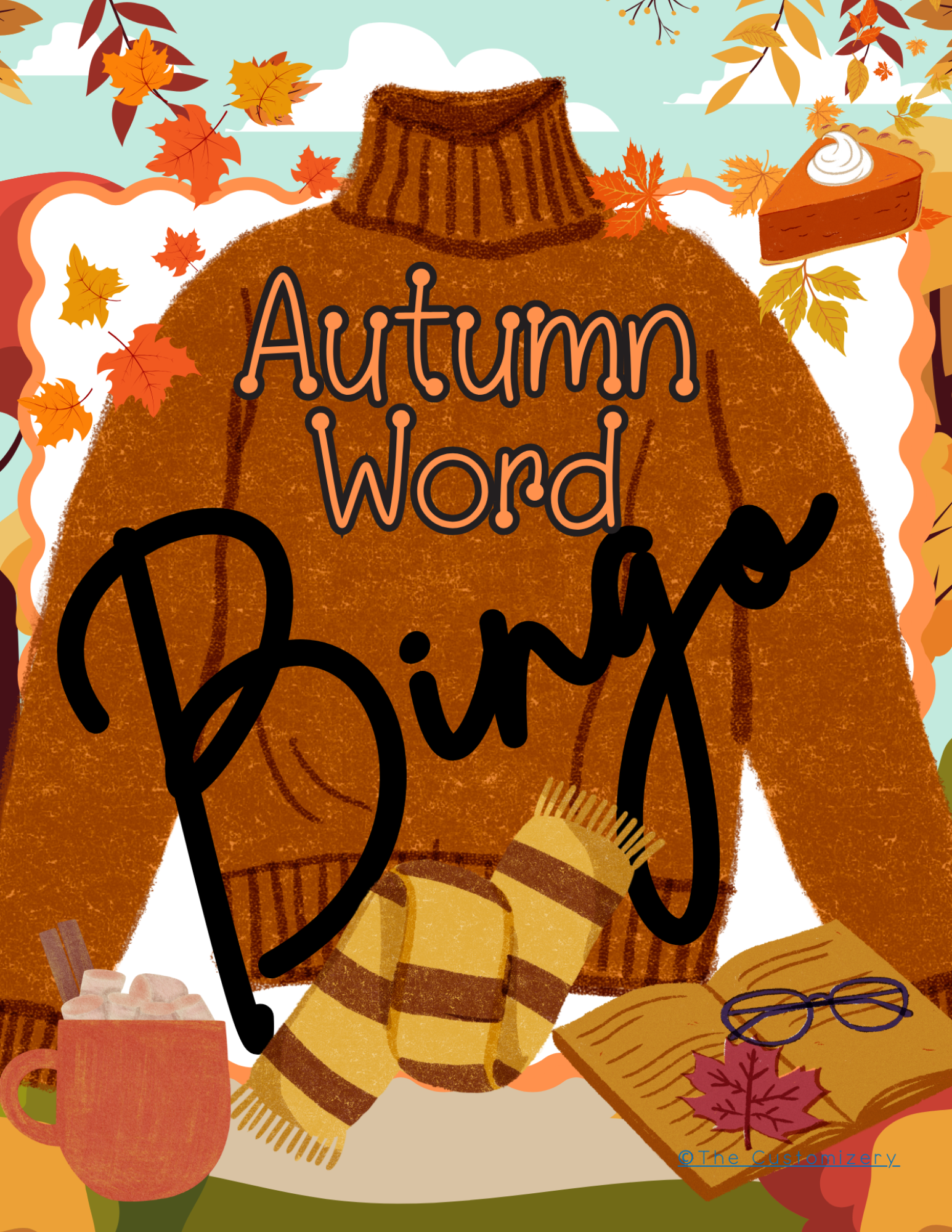 Autumn Word Bingo Game for Kids - Fun & Festive Printable