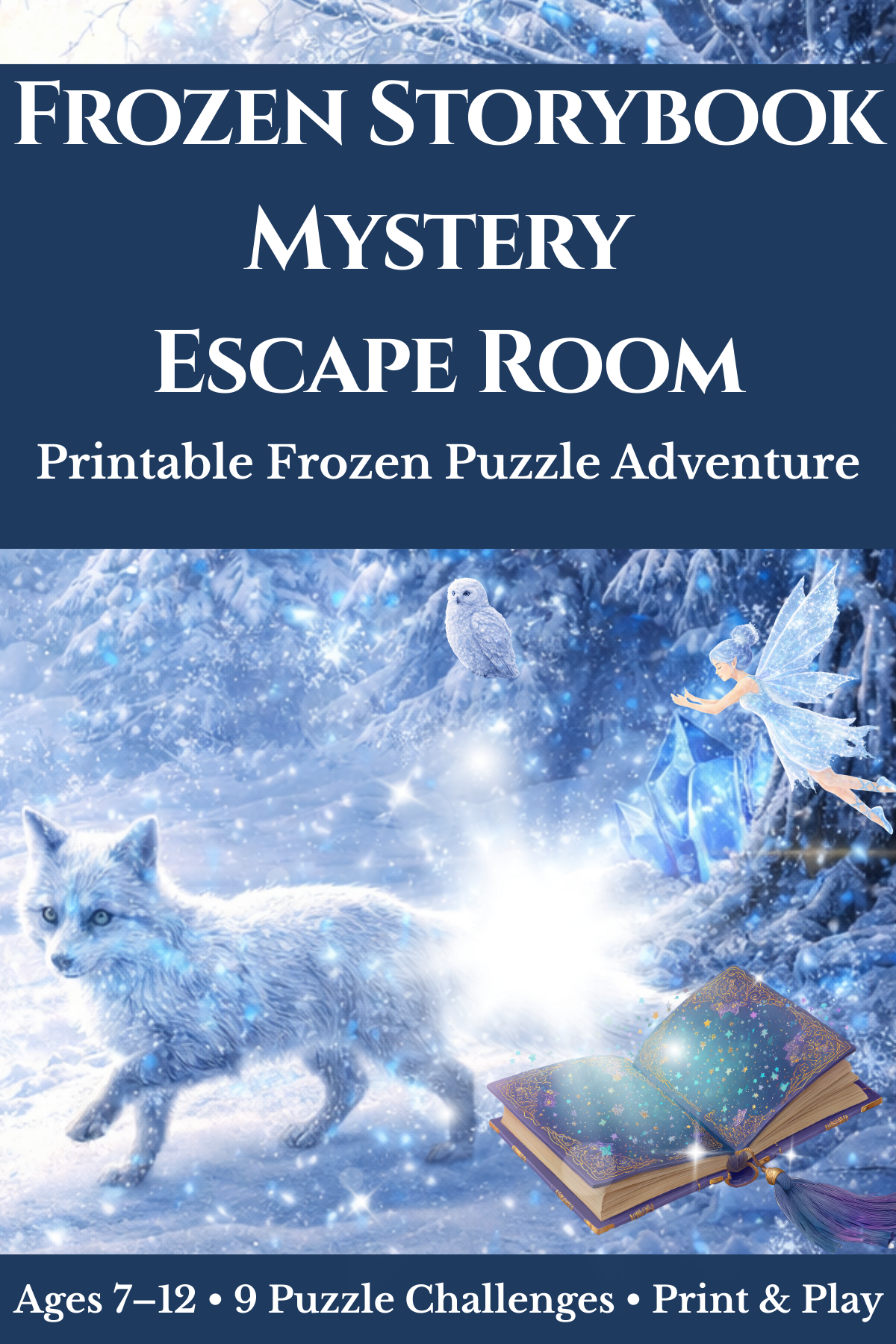 Frozen Storybook Mystery Escape Room – Printable Winter Escape Room Game for Kids | Classroom & Homeschool Activity Ages 7–12