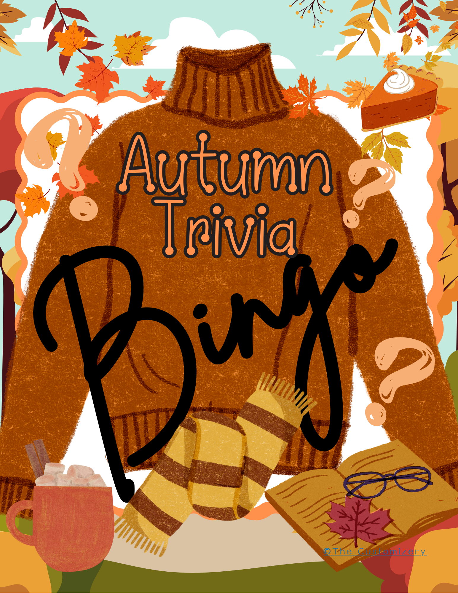 Autumn Trivia Bingo Game for Kids - Fun Fall-Themed Printable