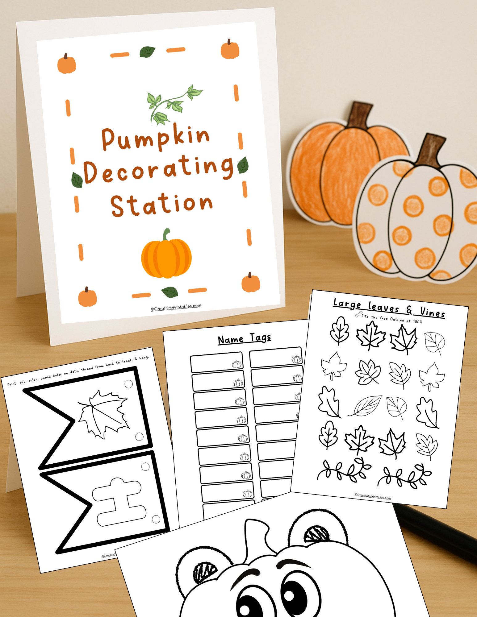 Pumpkin Art Pack: Faces, Letters, Banners, Signs & Posters
