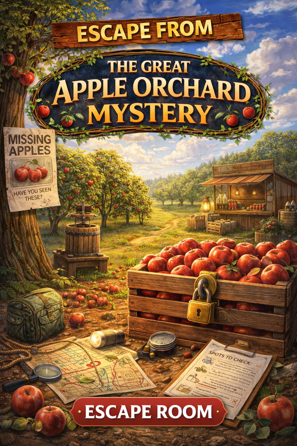 The Great Apple Orchard Mystery Escape Room – Printable Kids Adventure