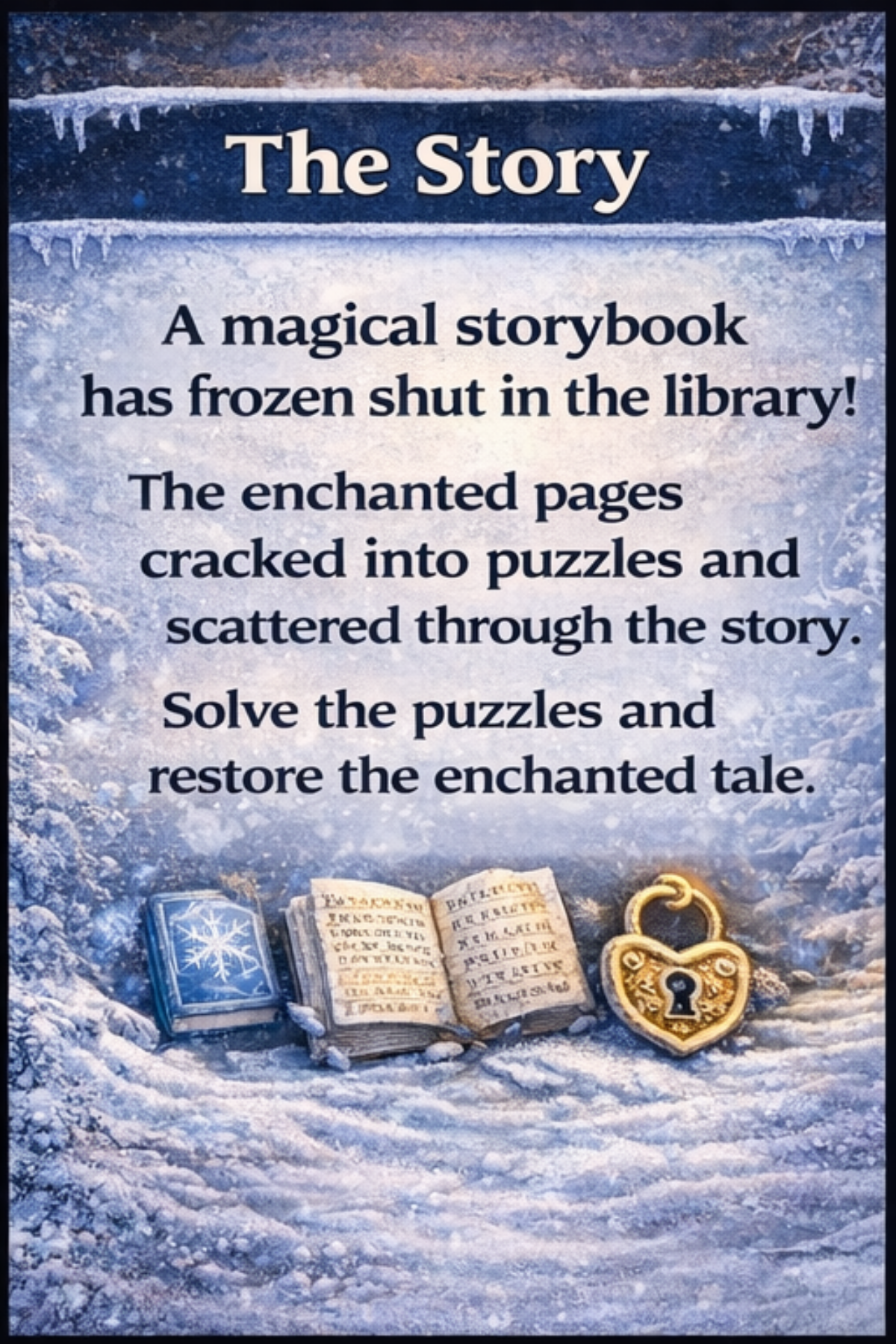 Frozen Storybook Mystery Escape Room – Printable Winter Escape Room Game for Kids | Classroom & Homeschool Activity Ages 7–12