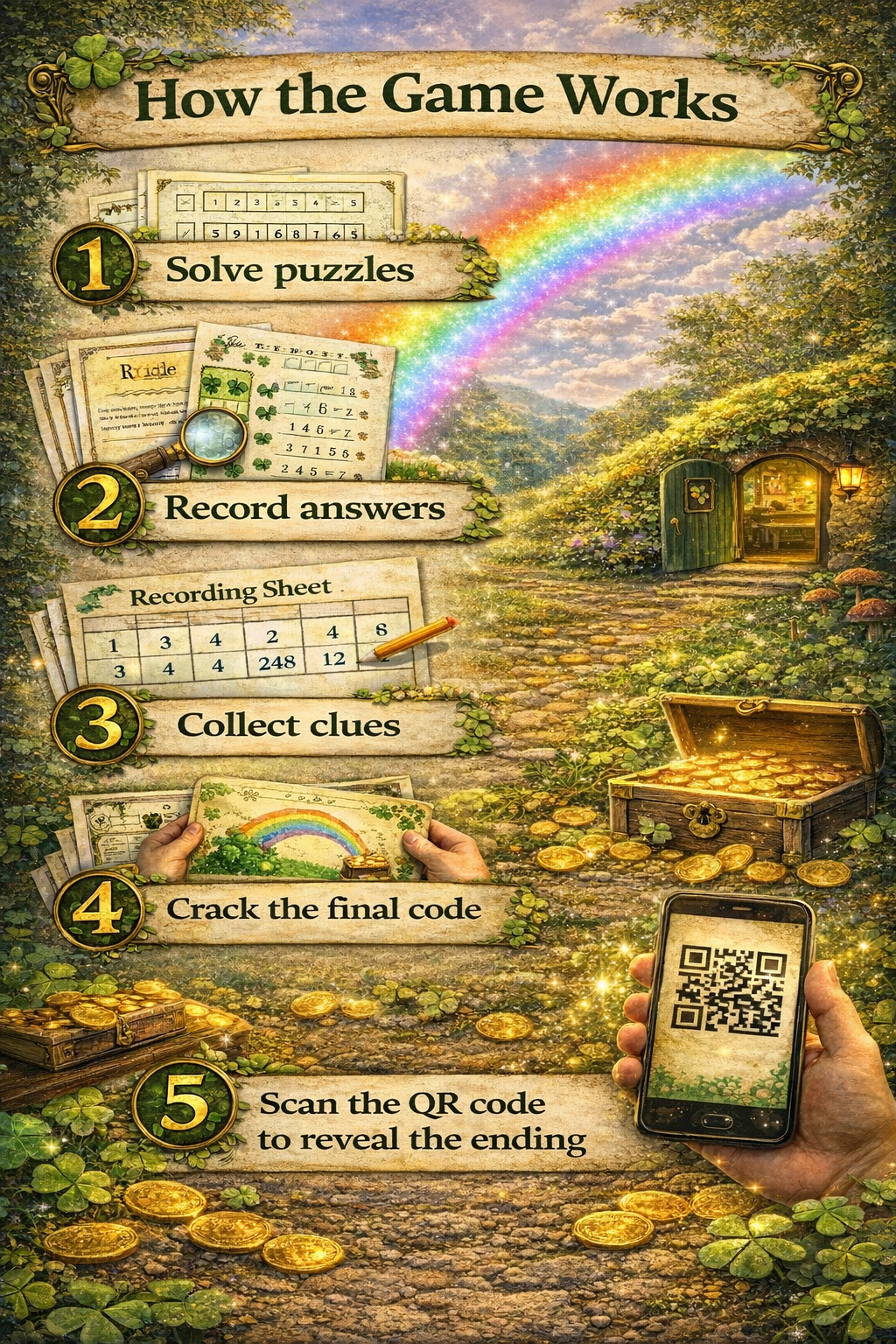 Leprechaun’s Luck Escape Room – Printable St Patrick’s Day Puzzle Game for Kids