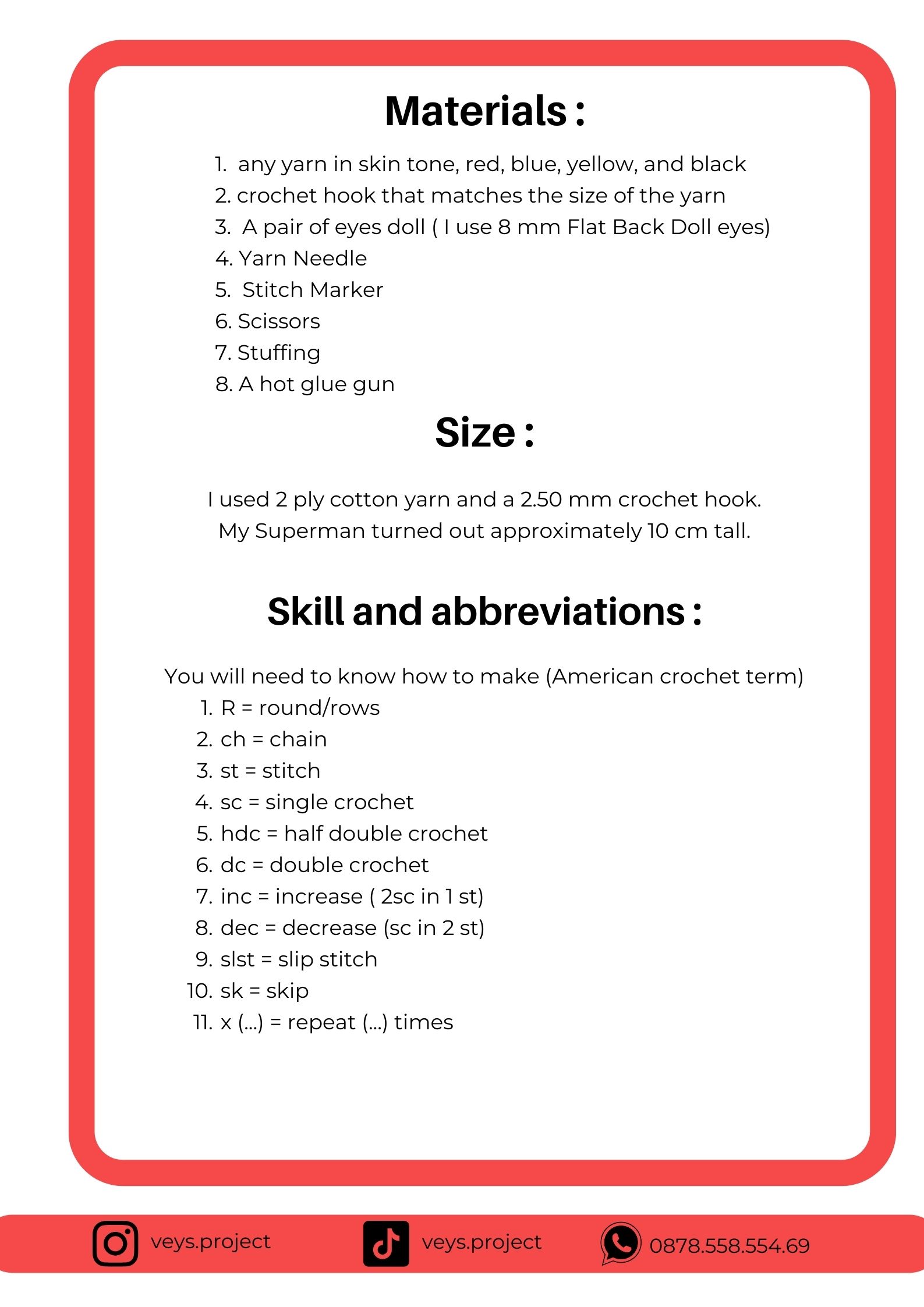 PDF Pattern - Strong Man Crochet Pattern - Strong Man Amigurumi - Digital File -