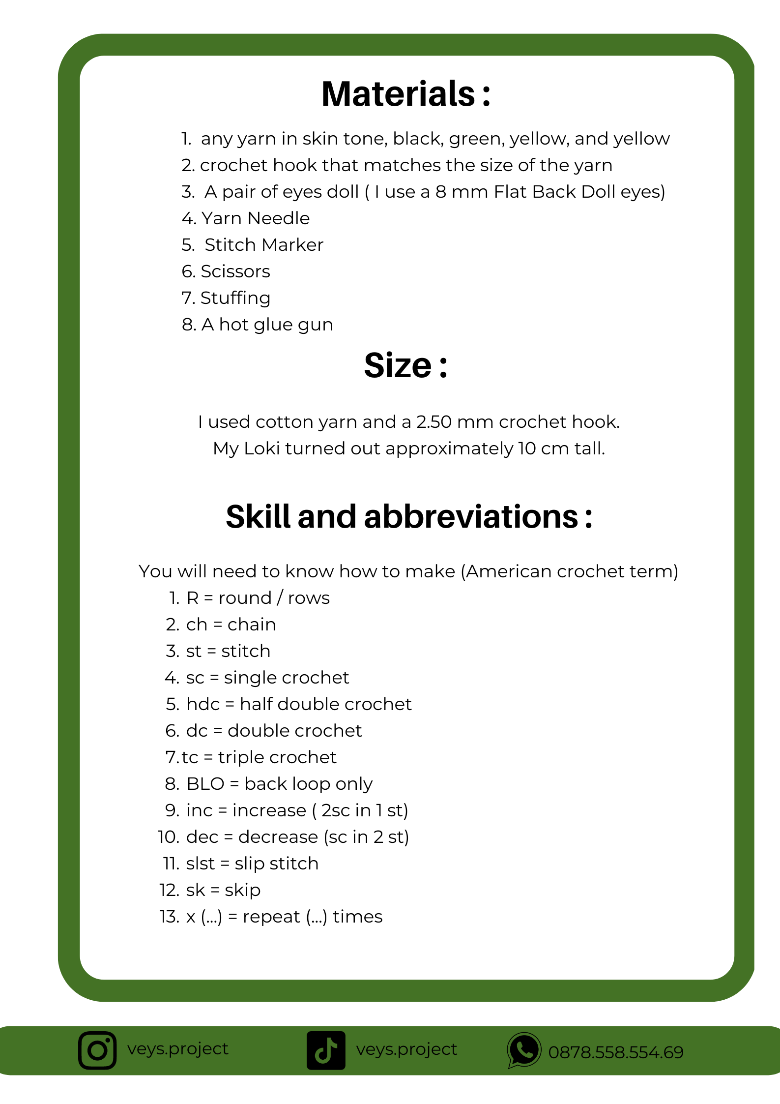 PDF Pattern - Loki Crochet Pattern - Loki Amigurumi - Digital File -