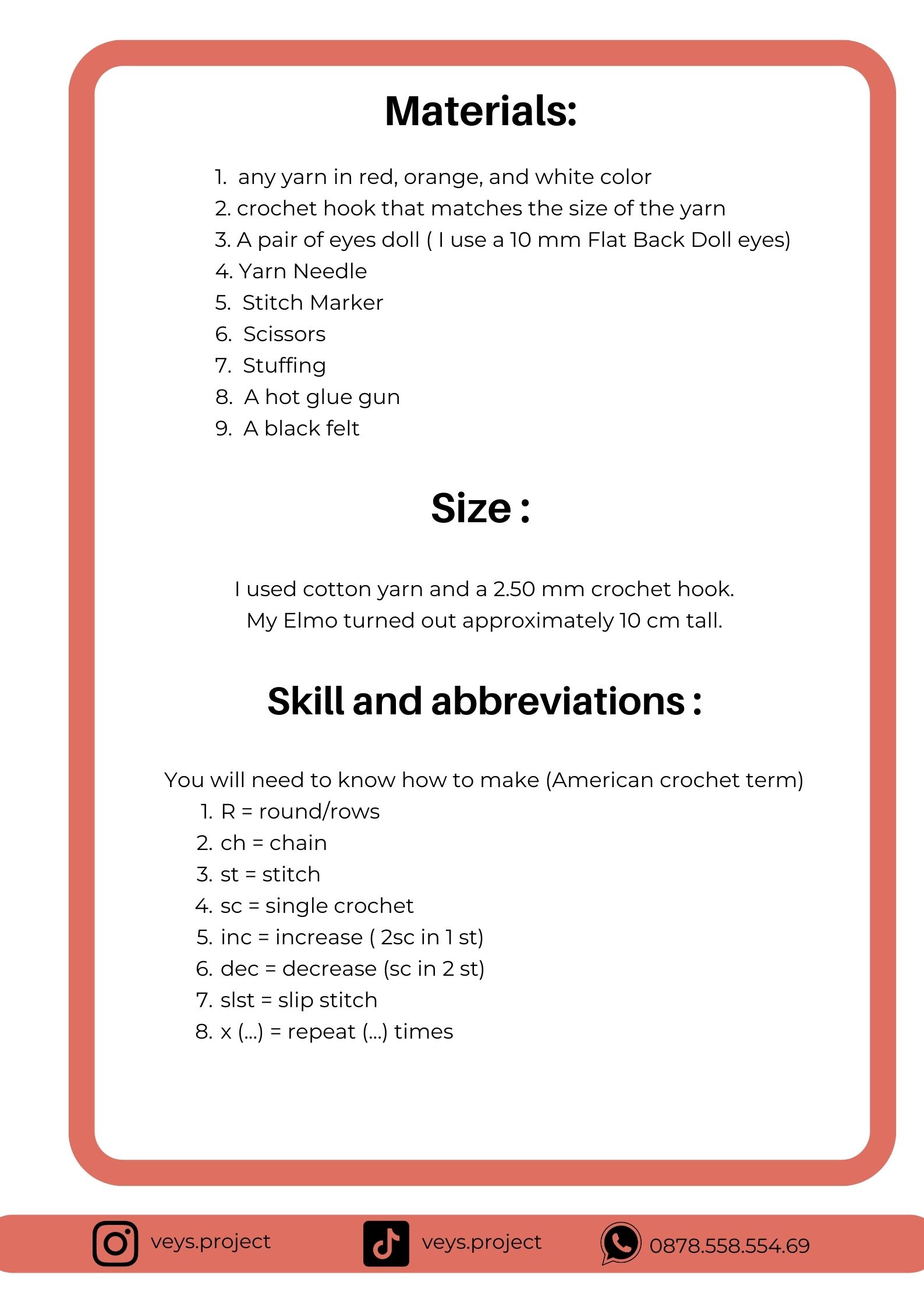 PDF Pattern - Red Monster Crochet Pattern - Red Monster Amigurumi - Digital File -