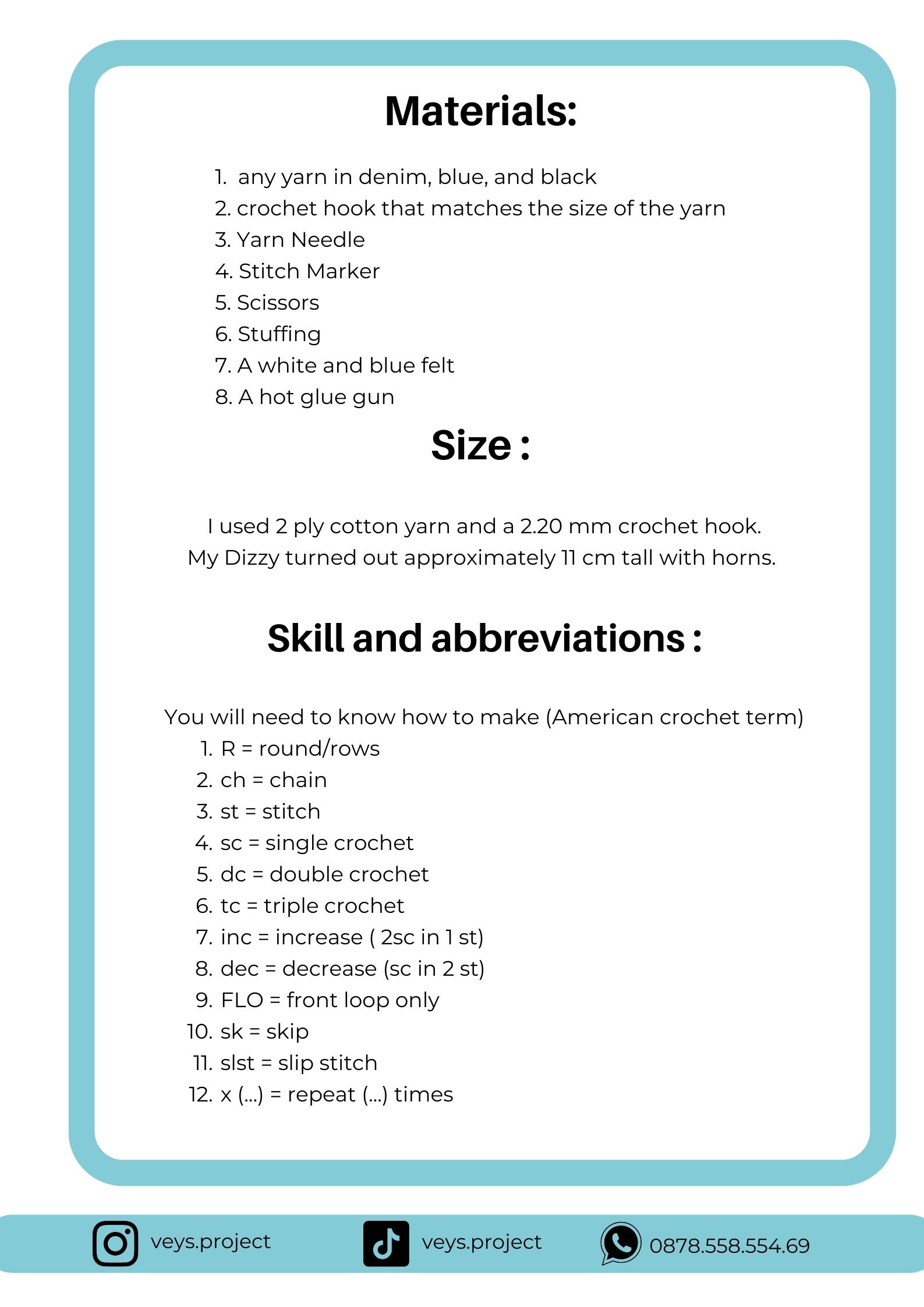 PDF Pattern - Dizzy Crochet Pattern - Dizzy Amigurumi - Digital File -