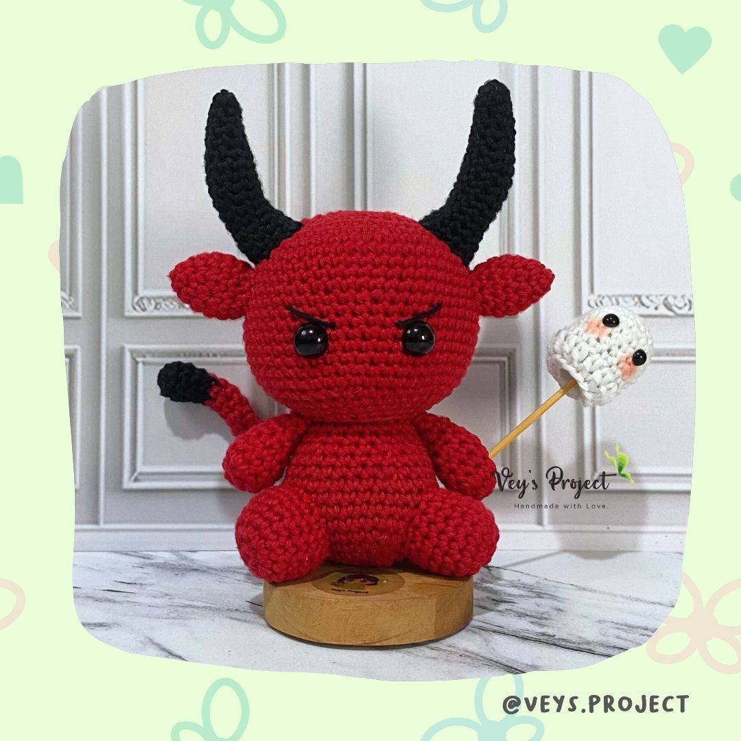 PDF Pattern - Little Red Devil Pattern - Little Red Devil Amigurumi - Digital File