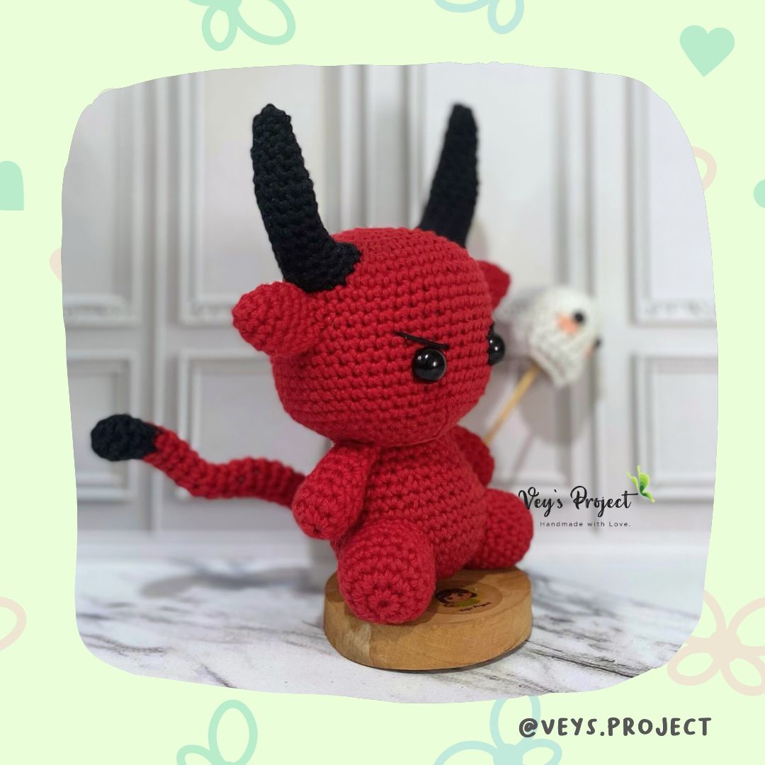 PDF Pattern - Little Red Devil Pattern - Little Red Devil Amigurumi - Digital File