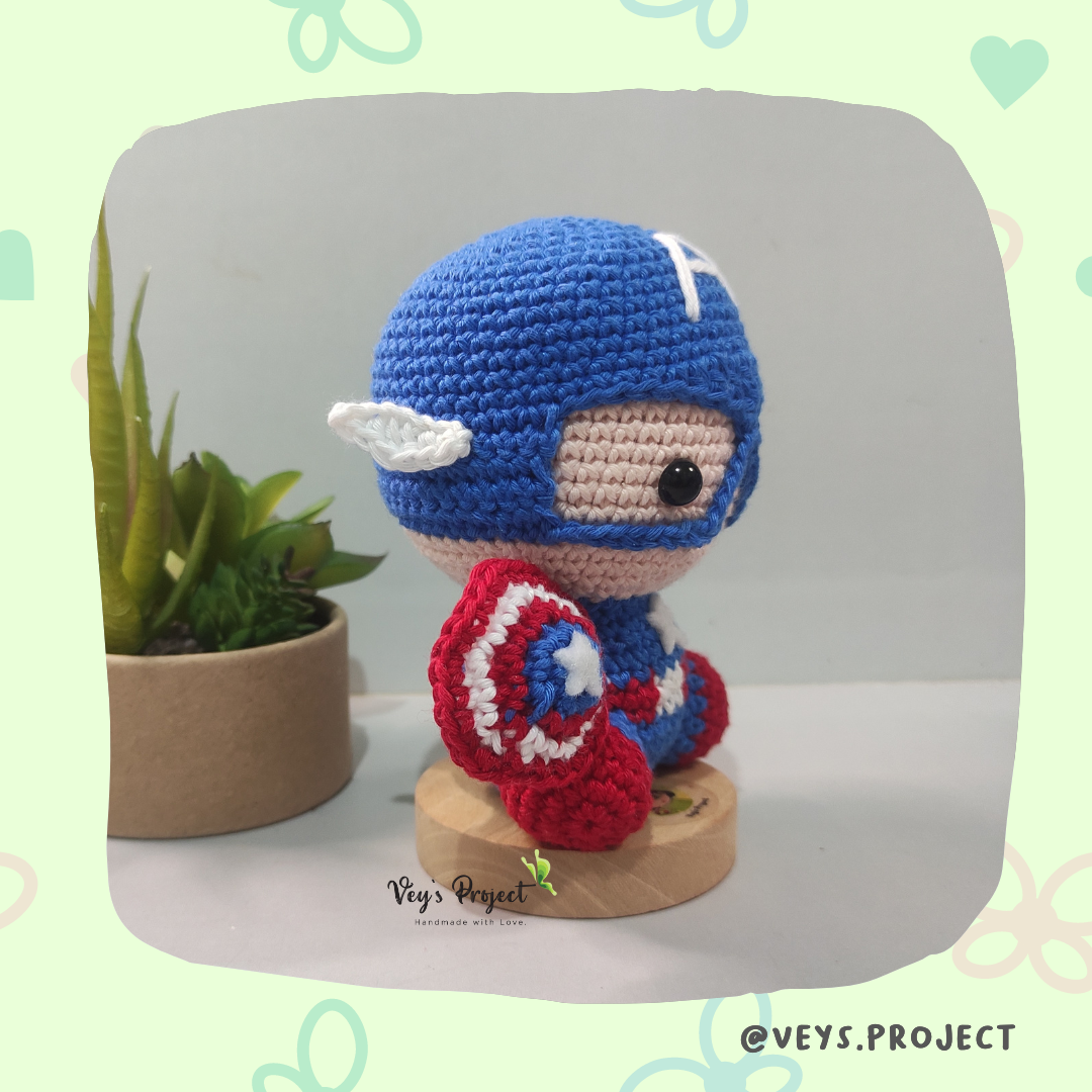 Captain America Amigurumi Crochet Pattern (PDF File Pattern)