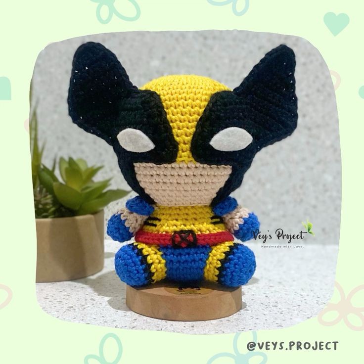 PDF Pattern - Wolverine Crochet Pattern - Wolverine Amigurumi - Digital File -