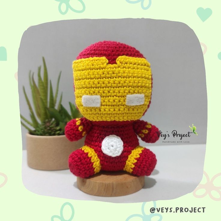 Ironman Amigurumi Crochet Pattern (PDF File Pattern)