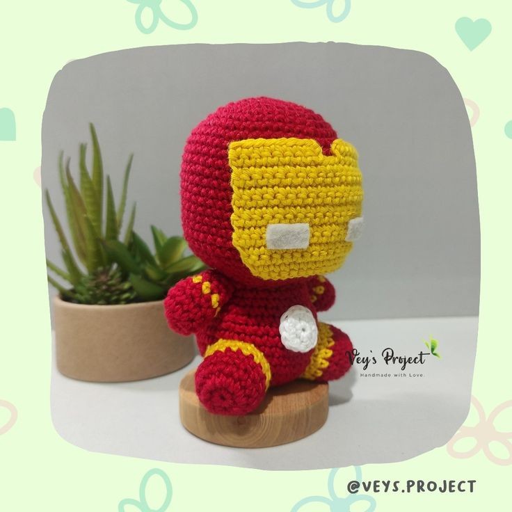 Ironman Amigurumi Crochet Pattern (PDF File Pattern)