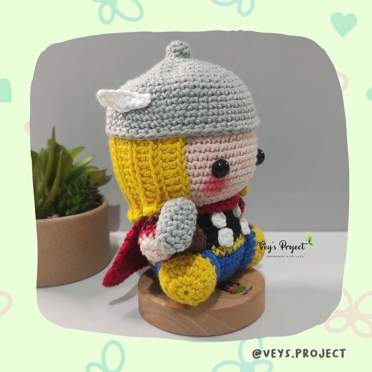 PDF PATTERN - Thor Hero Crochet Pattern - Thor Amigurumi - Digital File -
