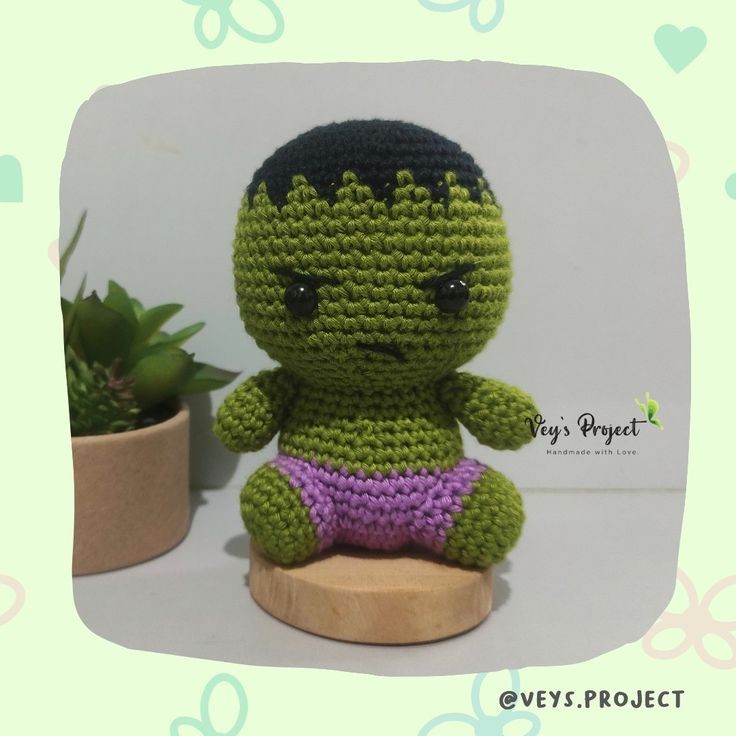 PDF PATTERN - Hulk Crochet Pattern - Hulk Amigurumi- Digital File -