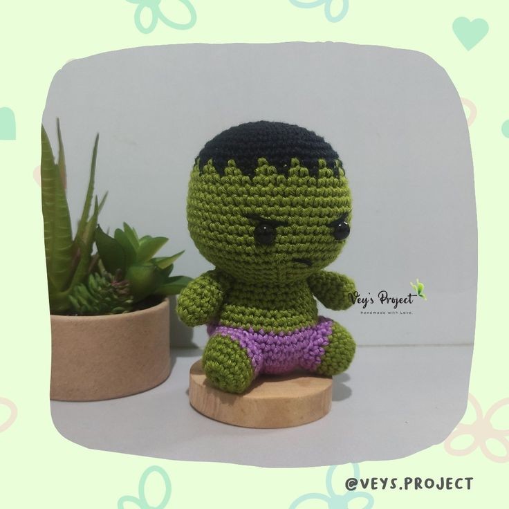 PDF PATTERN - Hulk Crochet Pattern - Hulk Amigurumi- Digital File -