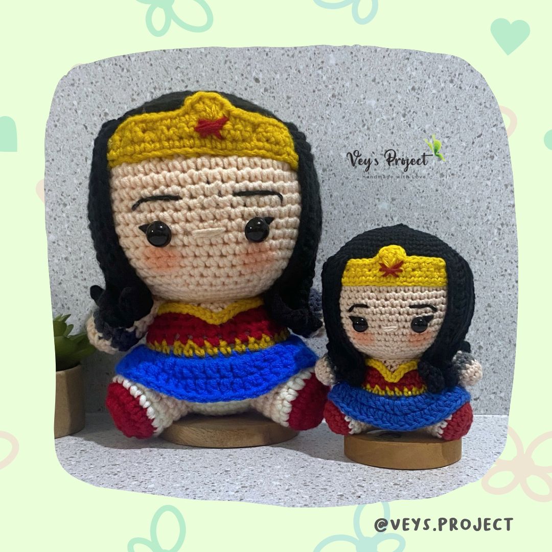 PDF Pattern - Wonder woman Crochet Pattern - Wonder woman Amigurumi - Digital File -