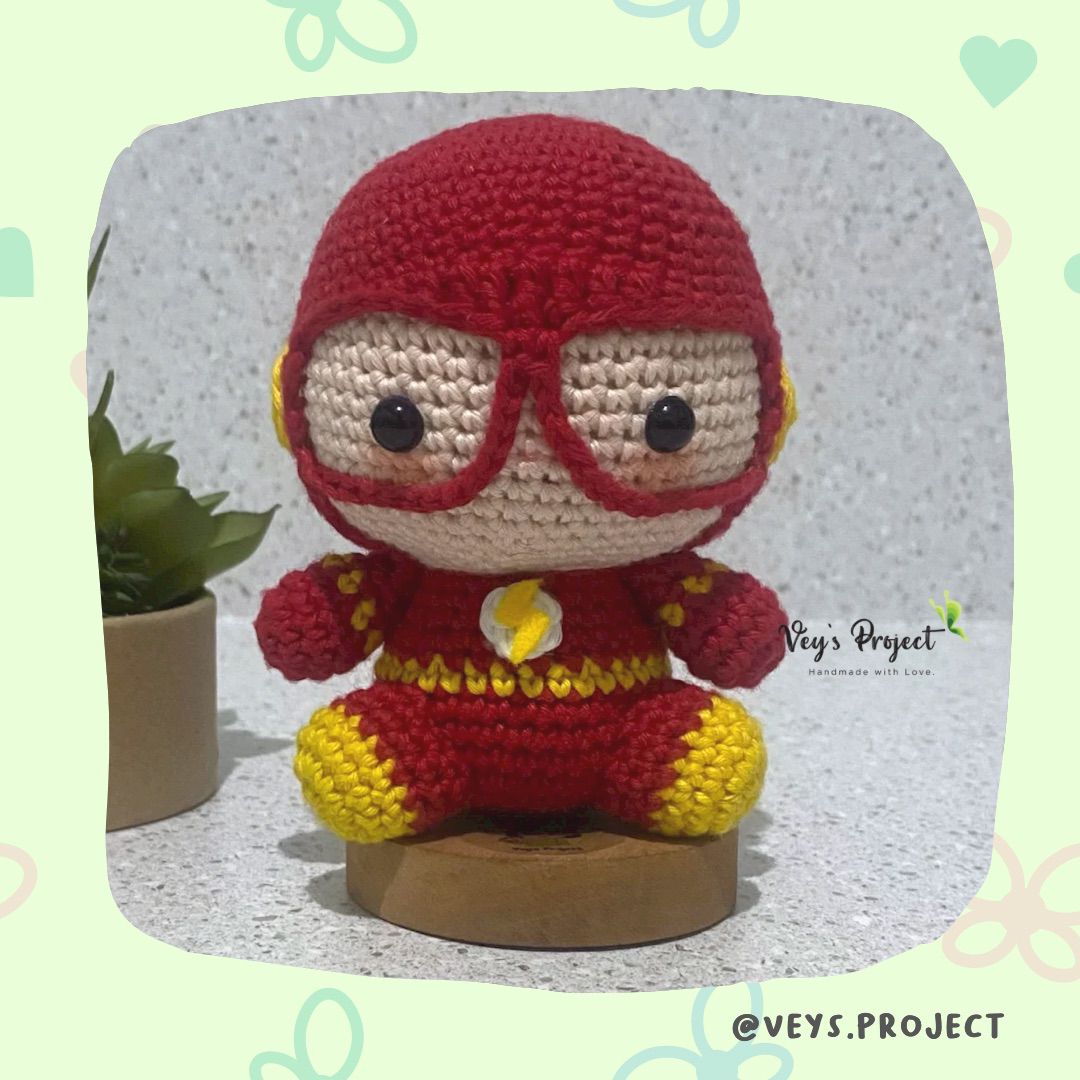 Flash Hero Amigurumi Crochet Pattern (PDF File Pattern)