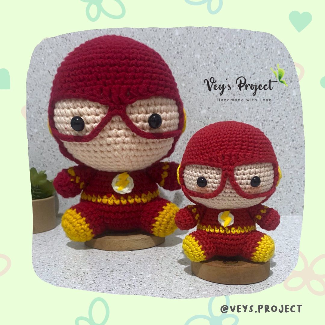 Flash Hero Amigurumi Crochet Pattern (PDF File Pattern)