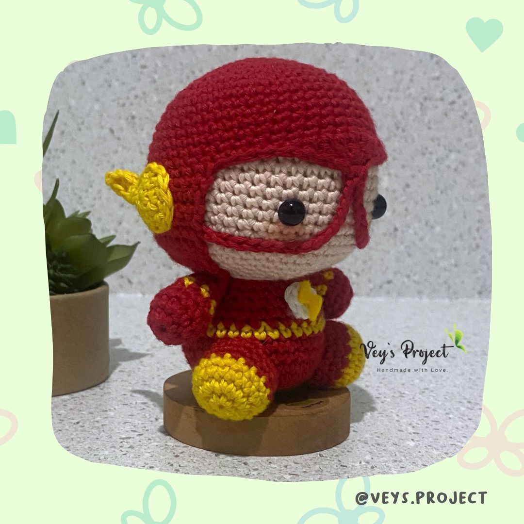 Flash Hero Amigurumi Crochet Pattern (PDF File Pattern)