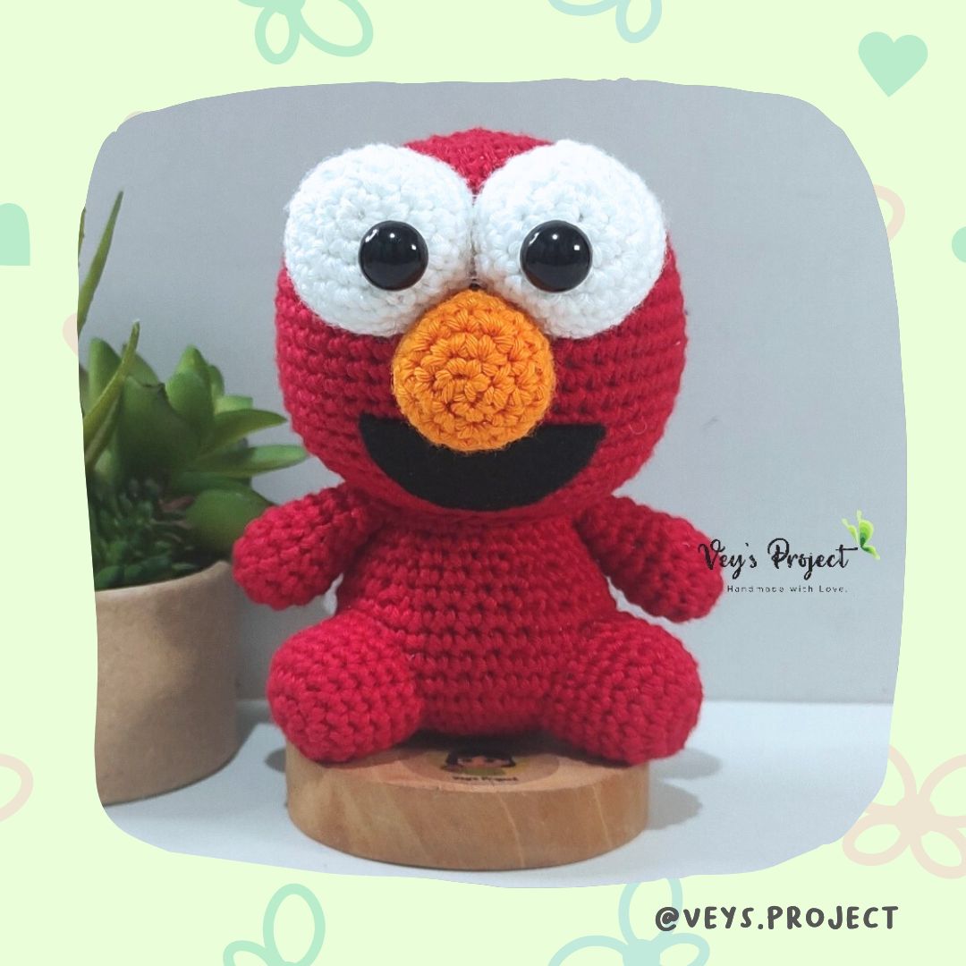 PDF Pattern - Red Monster Crochet Pattern - Red Monster Amigurumi - Digital File -