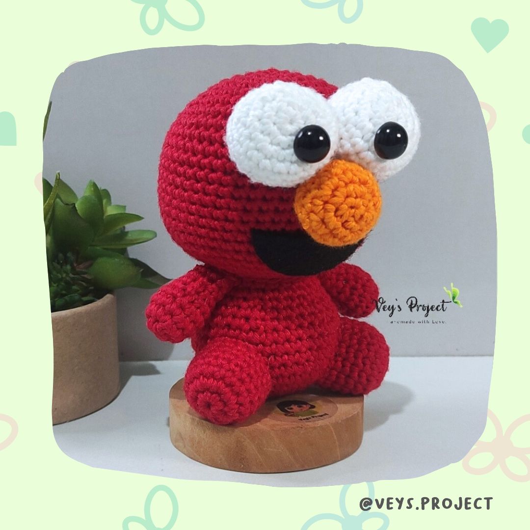 PDF Pattern - Red Monster Crochet Pattern - Red Monster Amigurumi - Digital File -