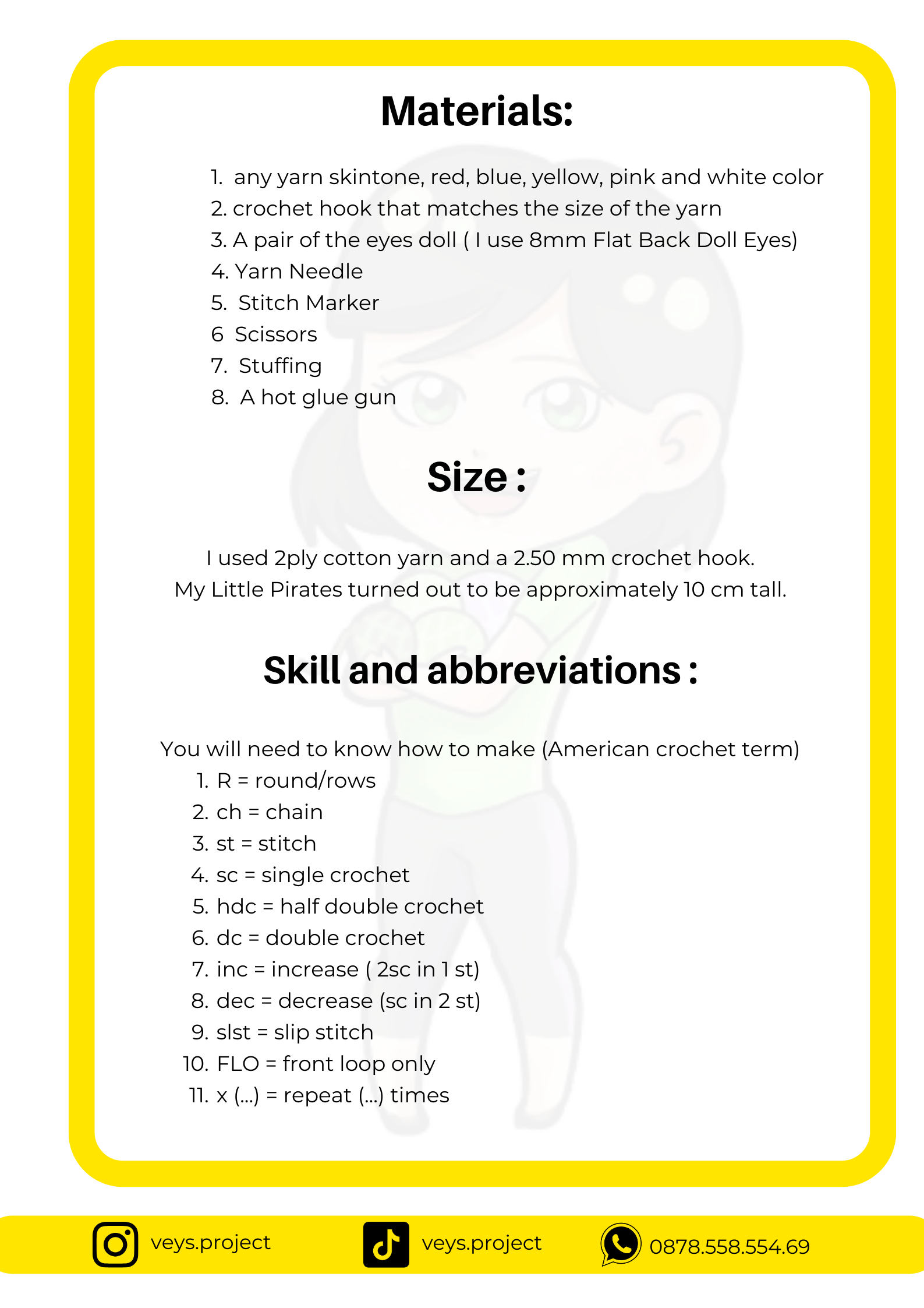 PDF Pattern - Little Pirates Crochet Pattern - Little Pirates Amigurumi - Digital File -