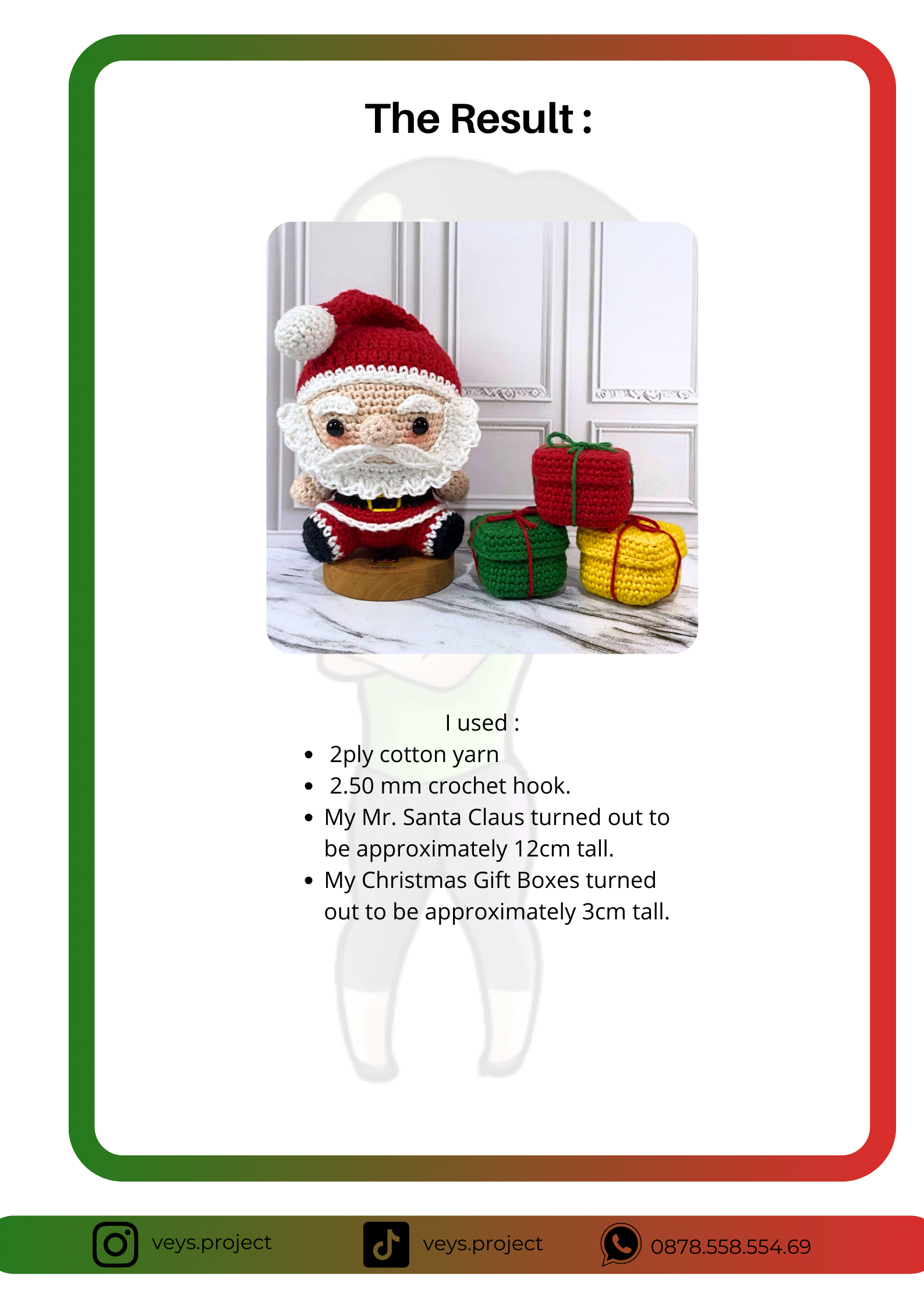 PDF Pattern - Mr. Santa Claus Crochet Pattern - Mr. Santa Claus Amigurumi - Digital File -