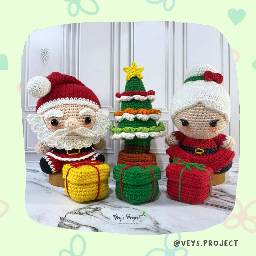 PDF Pattern - Mr. and Mrs. Santa Claus Crochet Pattern - Mr. and Mrs. Santa Claus Amigurumi - Digital File -