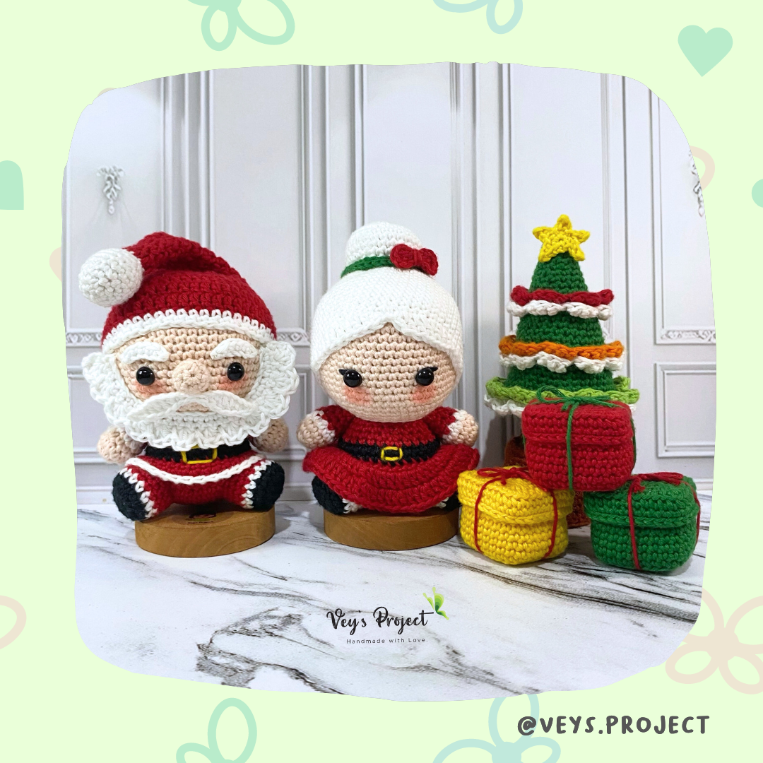 PDF Pattern - Mr. and Mrs. Santa Claus Crochet Pattern - Mr. and Mrs. Santa Claus Amigurumi - Digital File -