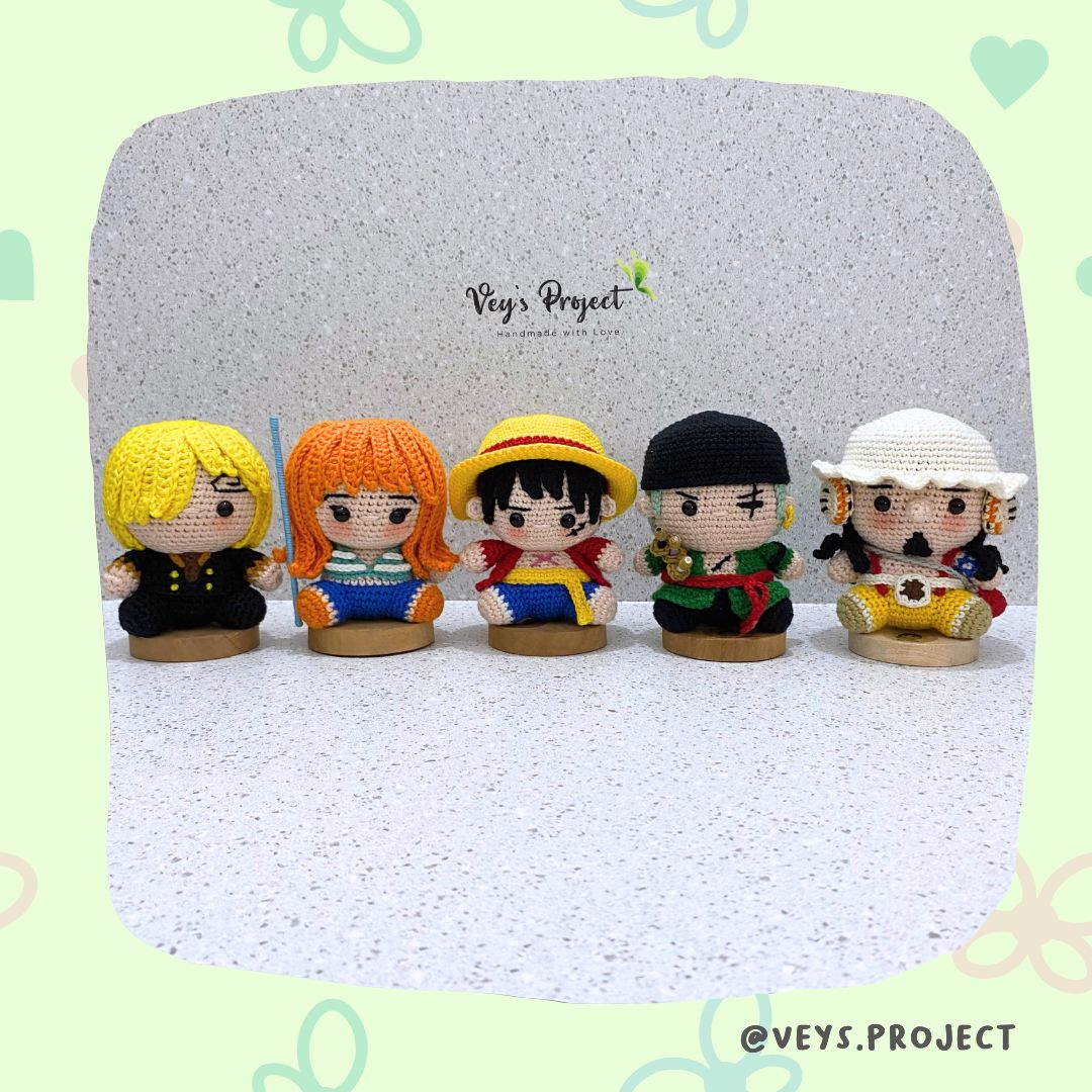 PDF PATTERN BUNDLE - 5 Pirates Team Crochet Pattern - Digital File -