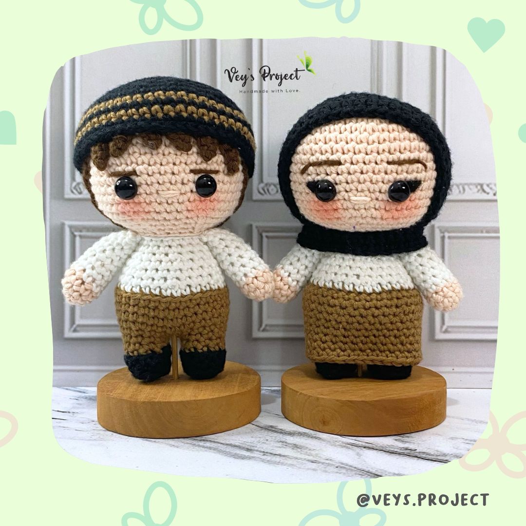 Muslim Couple Amigurumi Crochet Pattern (PDF File Pattern)