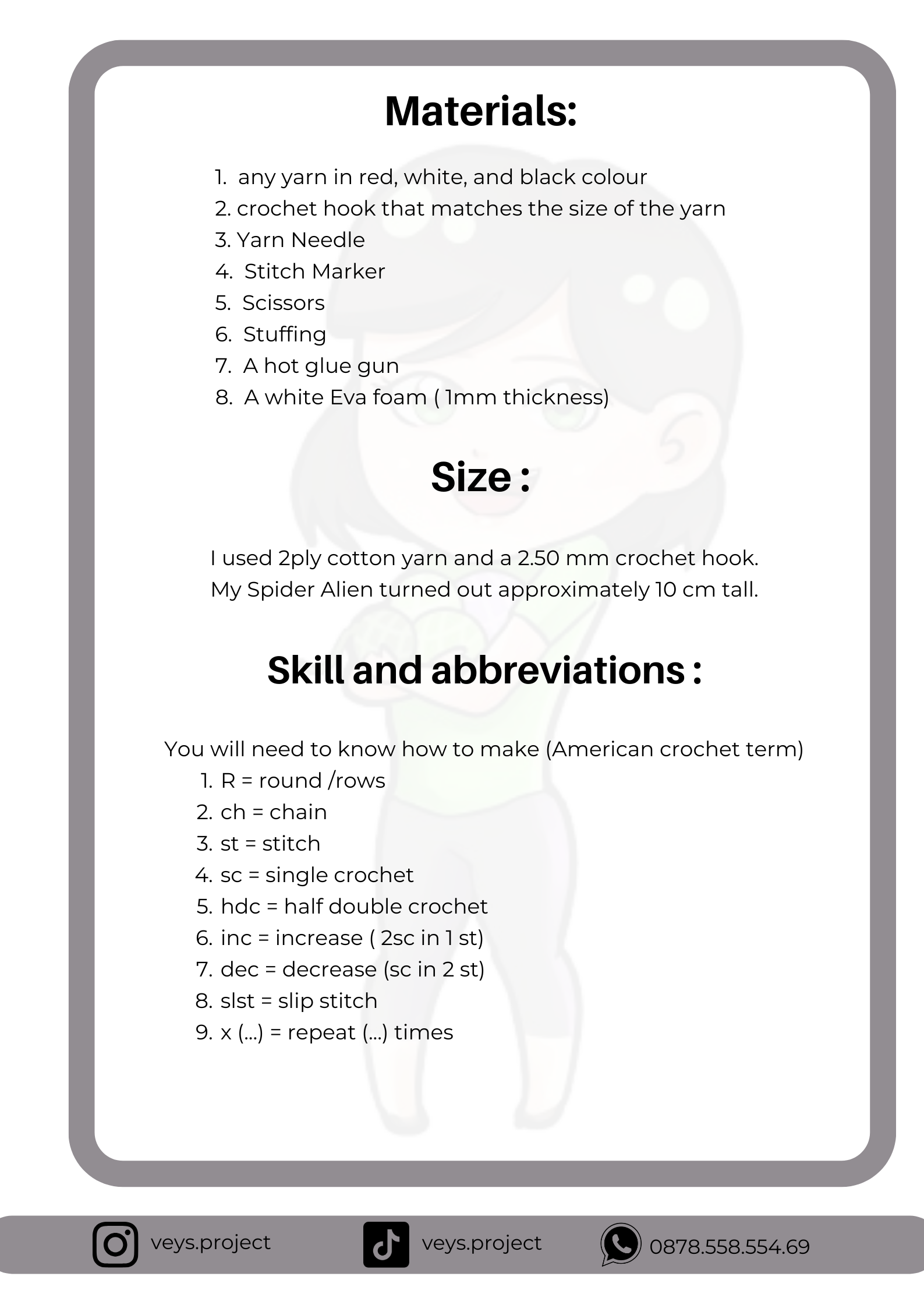 Spider Alien Crochet Pattern Amigurumi (PDF File Pattern)