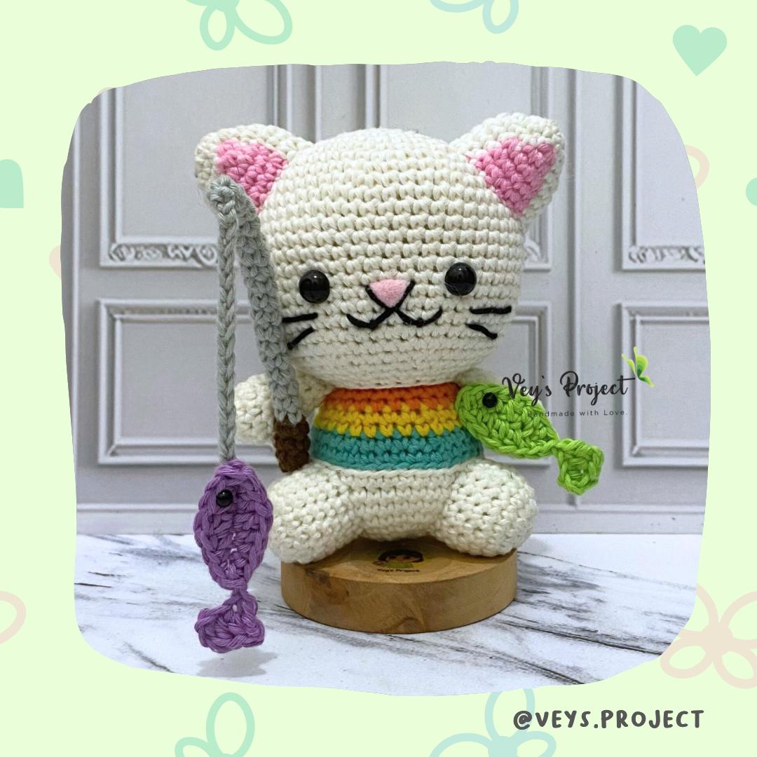 Berry The Fishercat Amigurumi Crochet Pattern (PDF File Pattern)