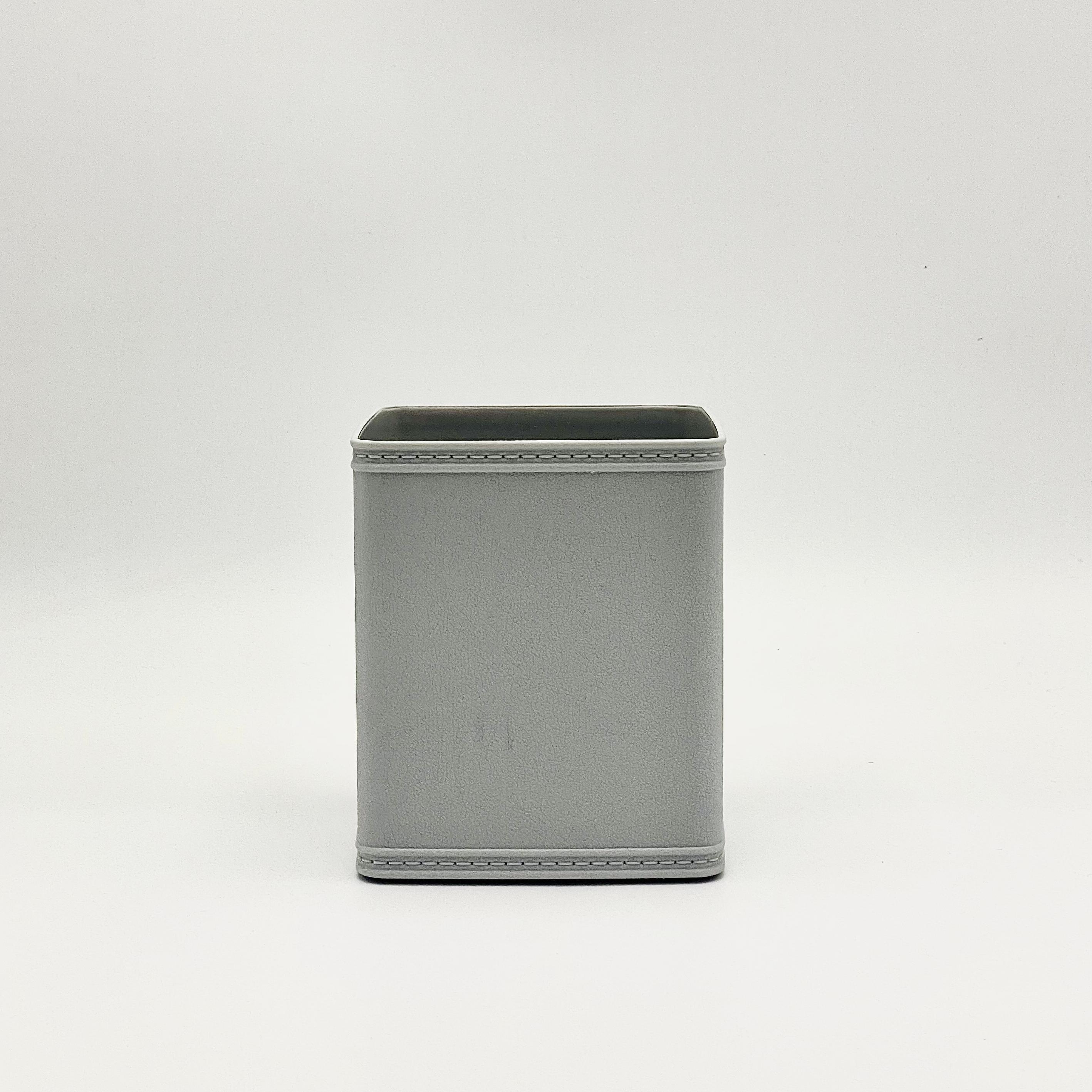 Leather patterned pencil holder