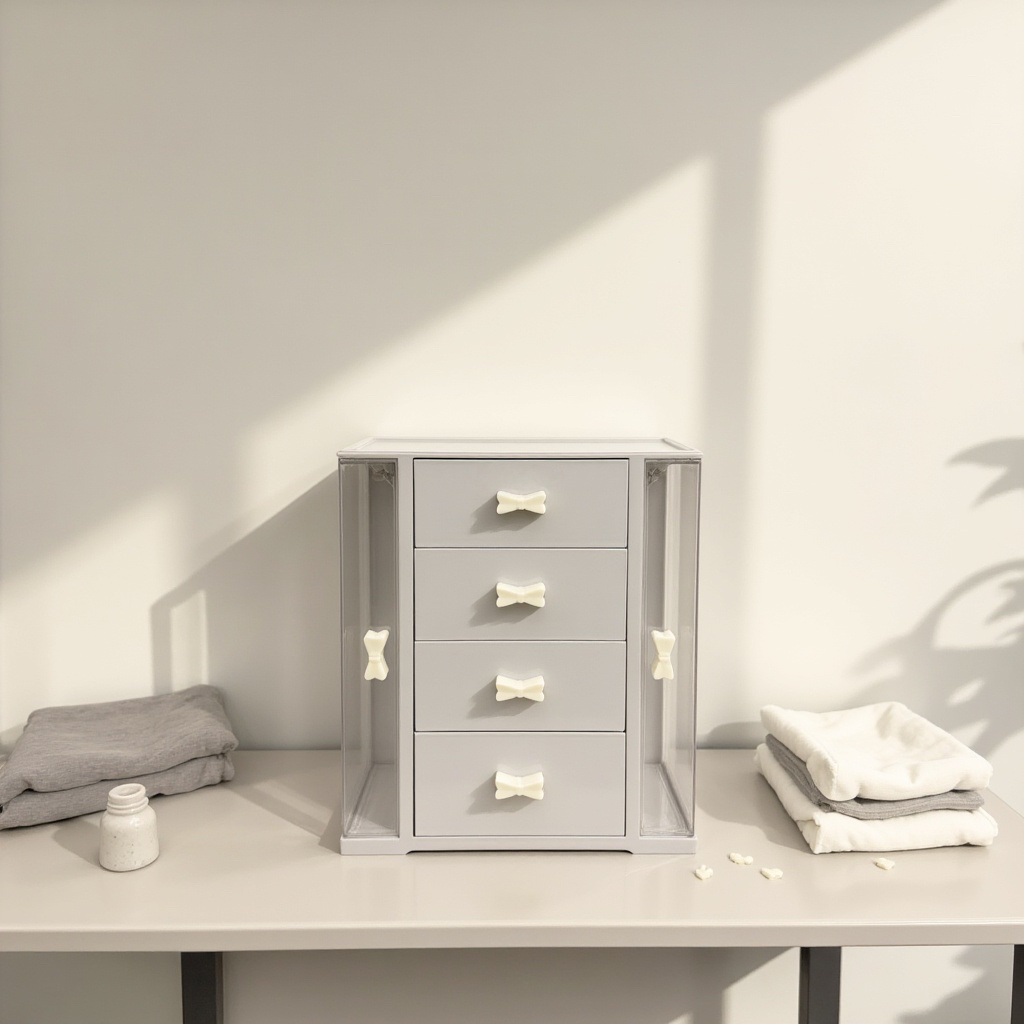 Bow Jewelry Storage Box -4 Drawers