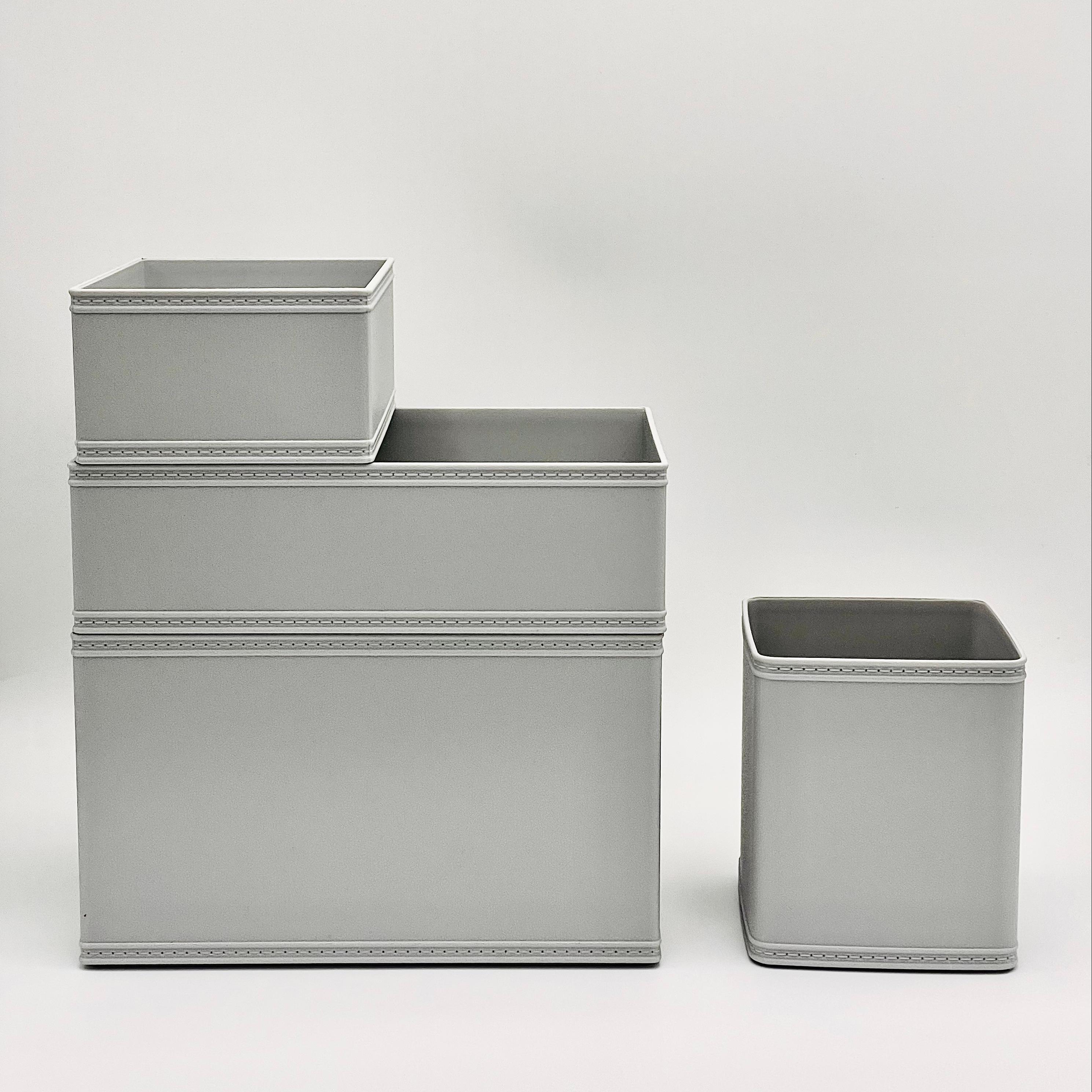 Leather patterned storage box -S/M/L