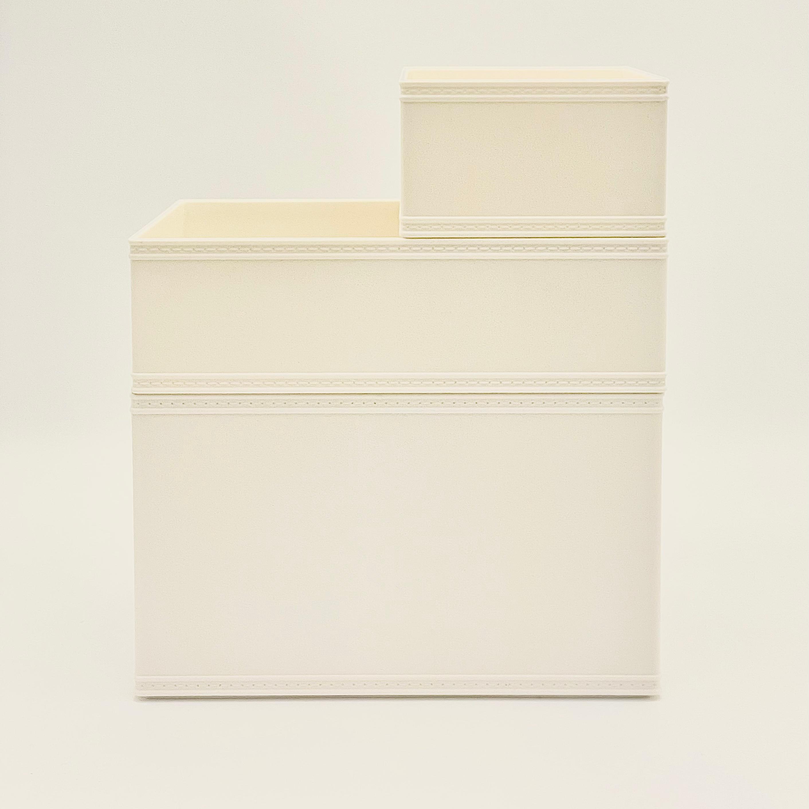 Leather patterned storage box -S/M/L