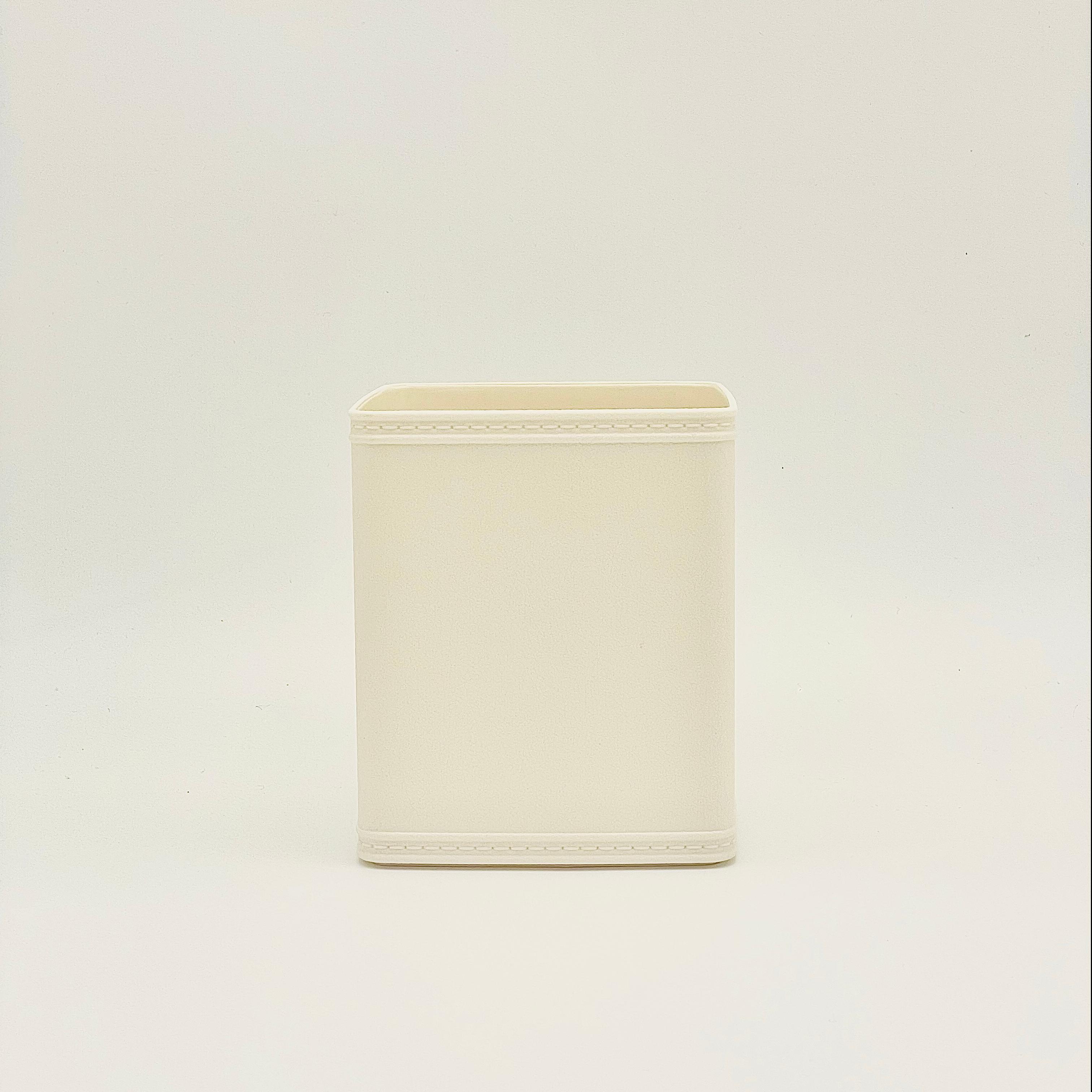 Leather patterned pencil holder