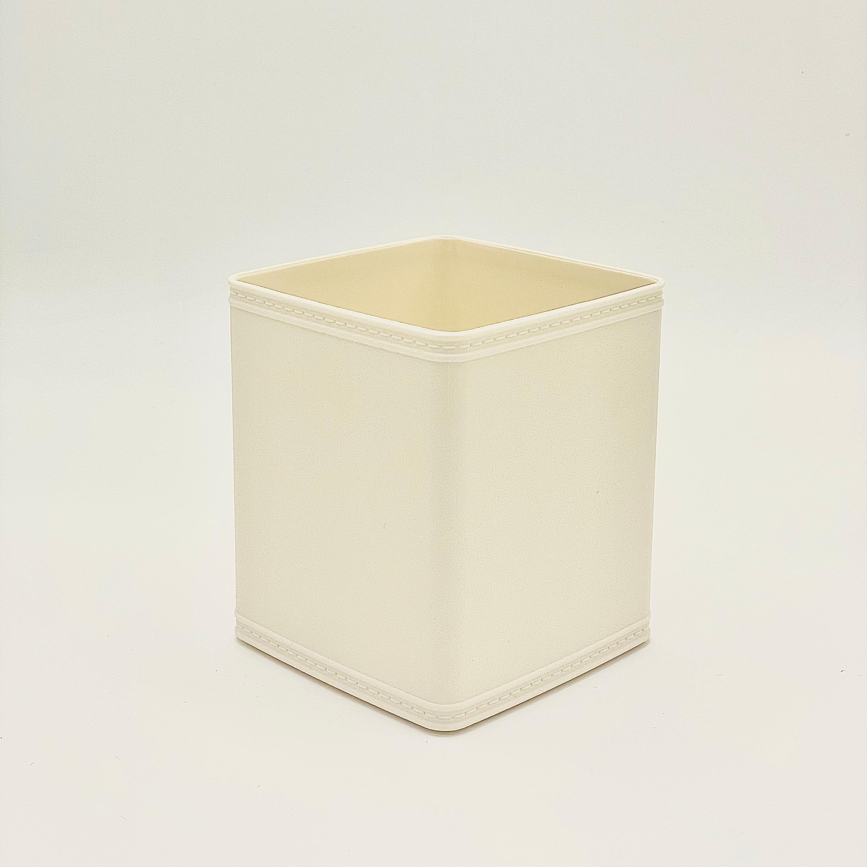 Leather patterned pencil holder