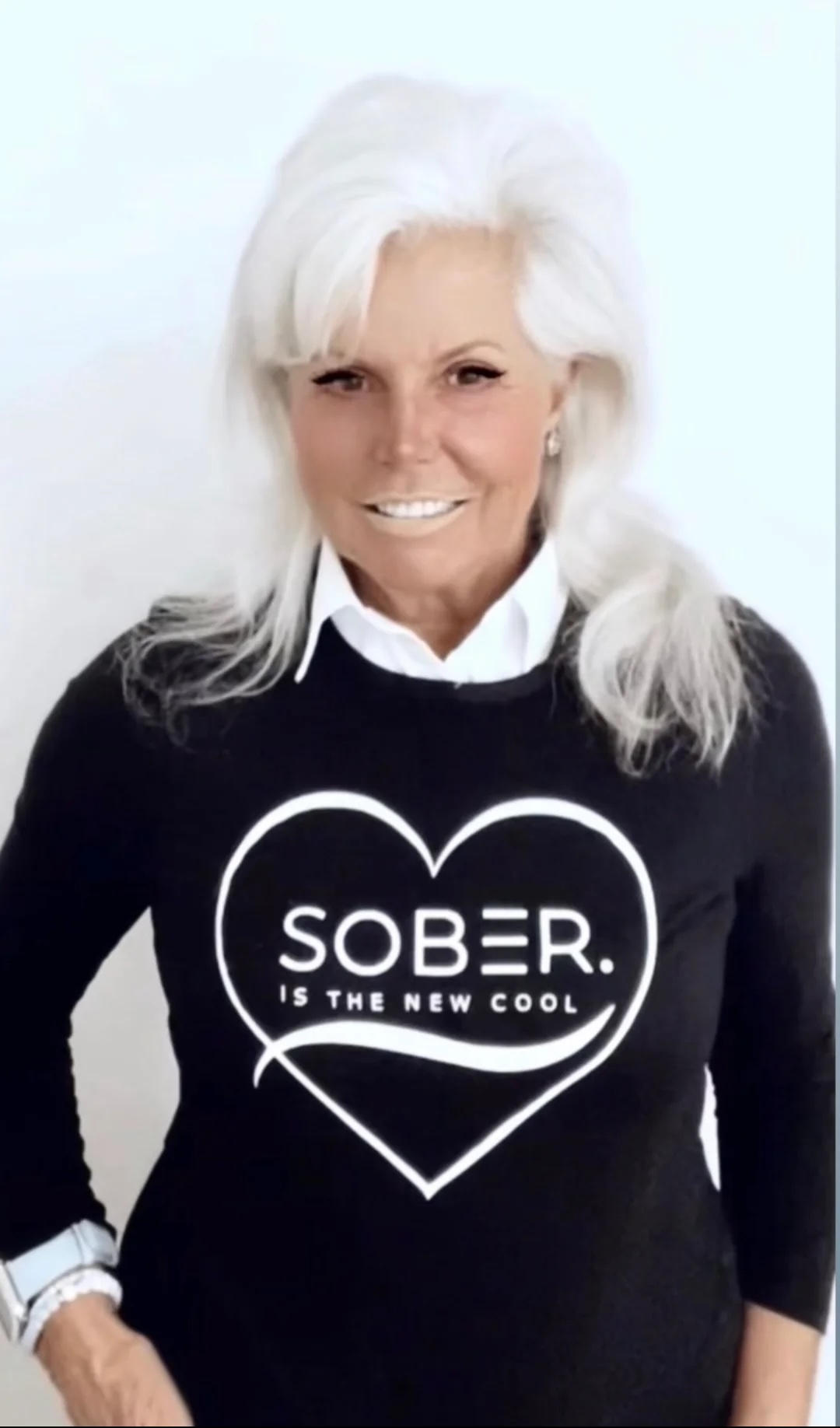 Long Sleeved Shirt with Heart Logo - Black